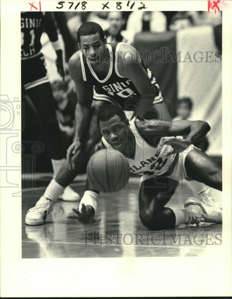 1984 Press Photo Dell Curry, Basketball Player at Tulane University Game - Historic Images