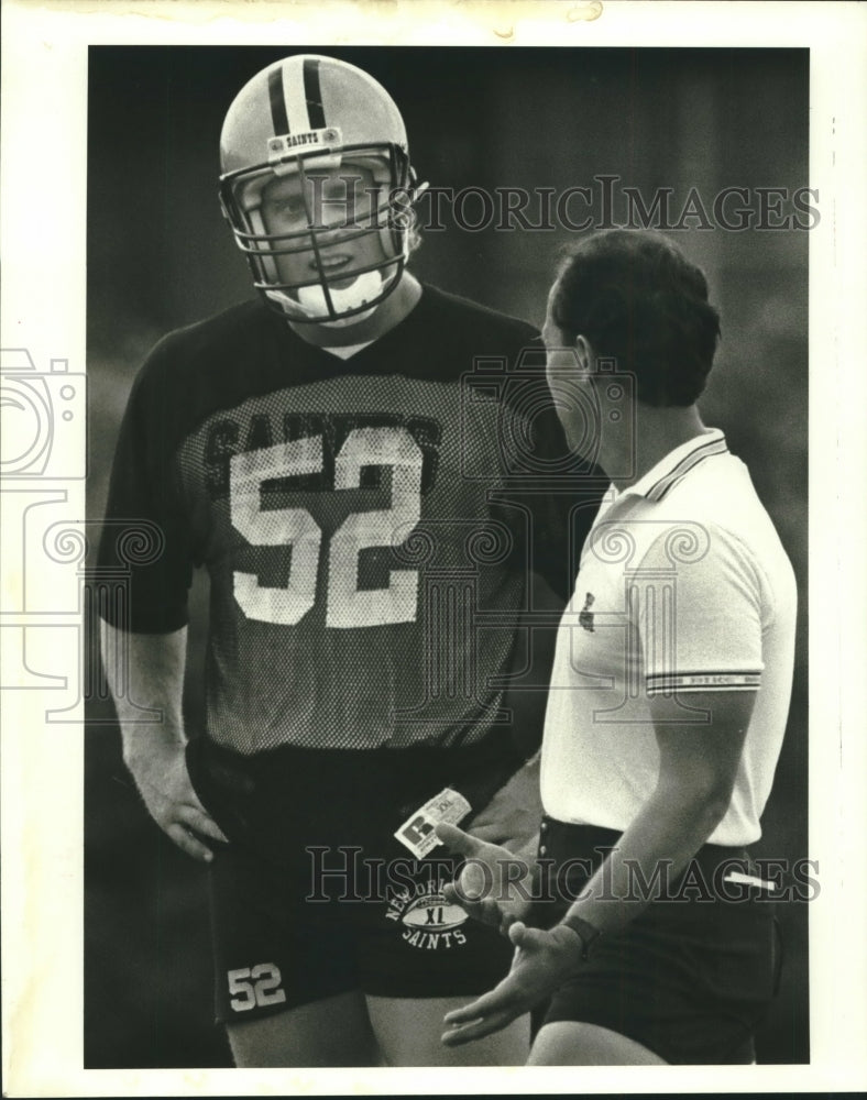 1987 Press Photo New Orleans Saints Football Player Jack Del Rio - nos09070 - Historic Images