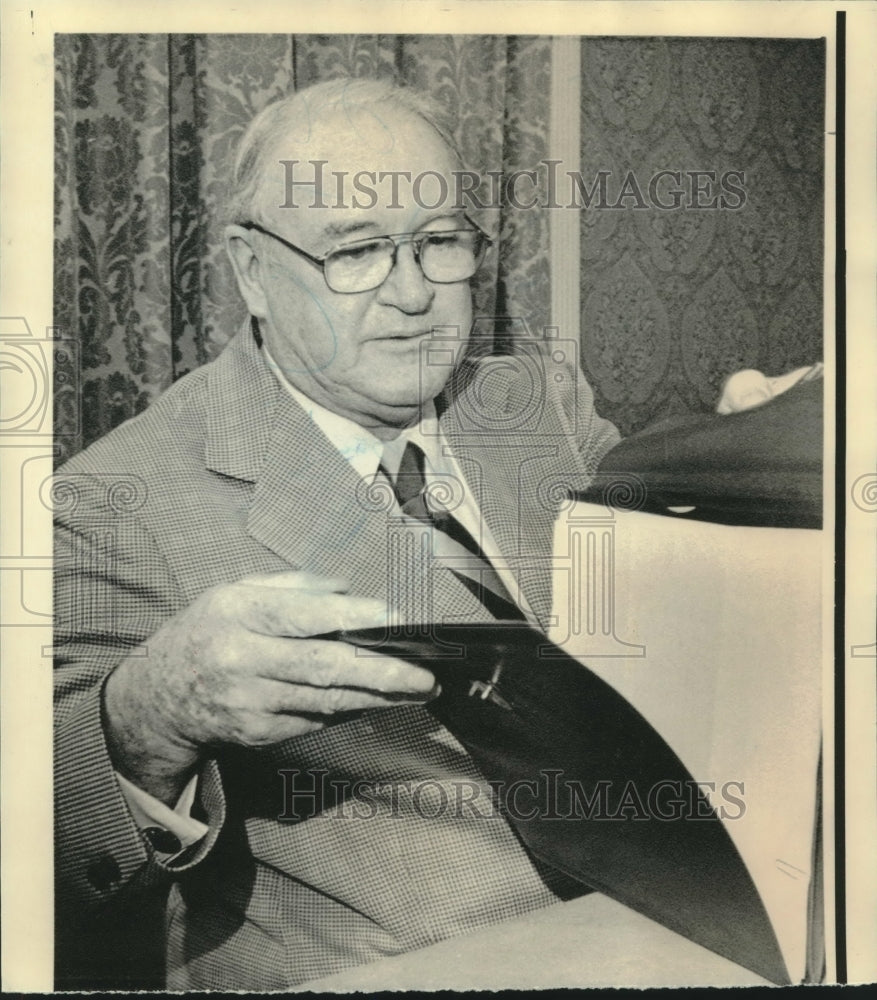 1973 Press Photo Joe Cronin, American League Baseball President in Boston- Historic Images