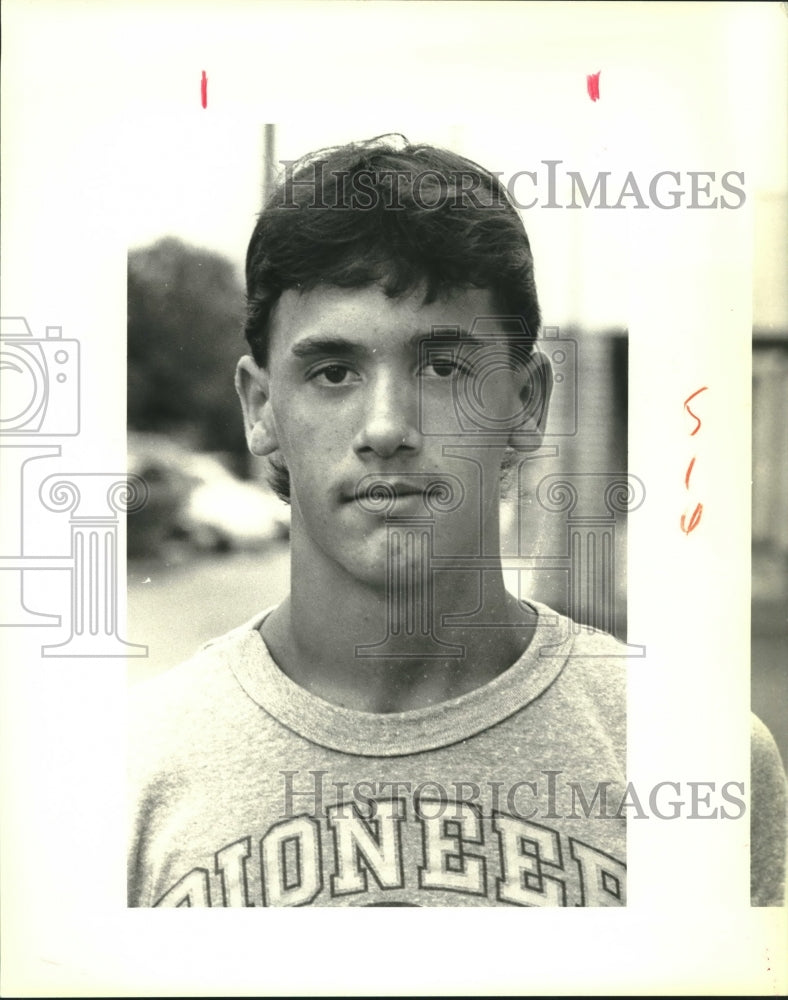 1988 Press Photo Randy Corass, Crescent City East Bank Football Player - Historic Images