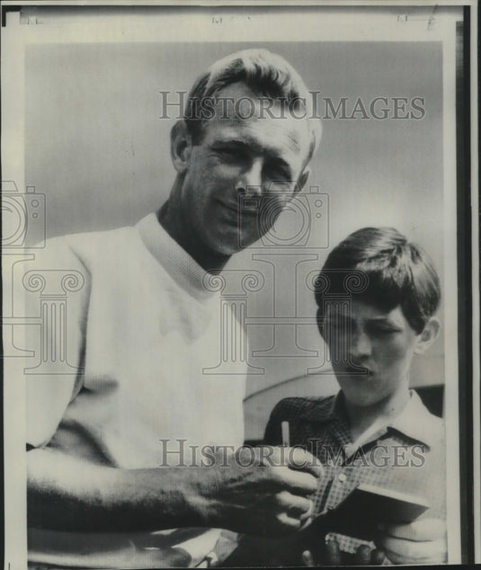 1967 Bruce Devlin, Australian Golfer Signs Autograph at British Open - Historic Images