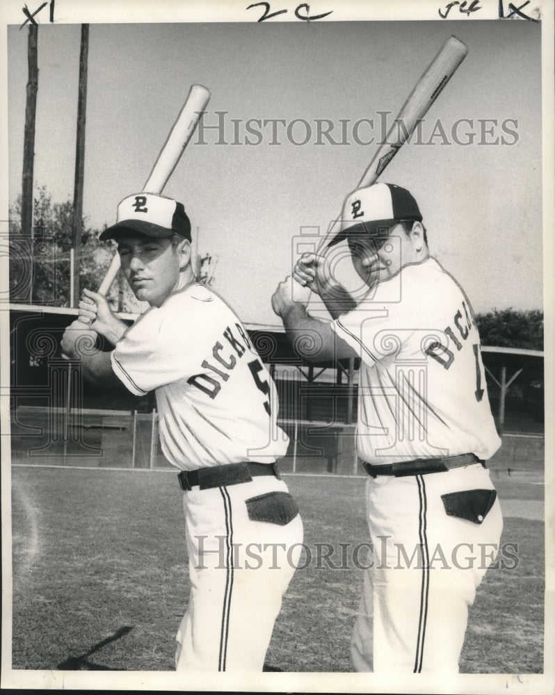 1968 Bobby Drefahl and Gary Fay of Dick Bohn Ford Baseball Team - Historic Images