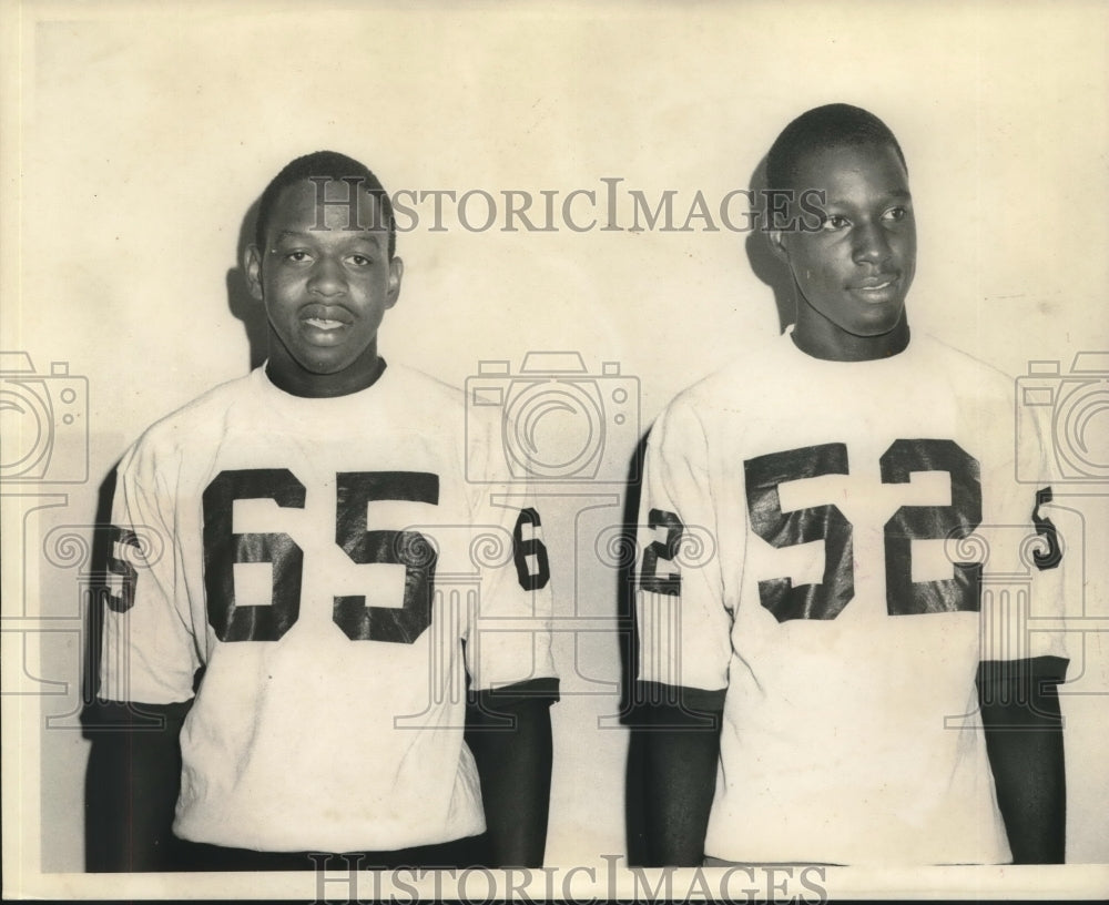 1970 Press Photo Harold Bradford and Charles Wilson, Clark Football Players- Historic Images