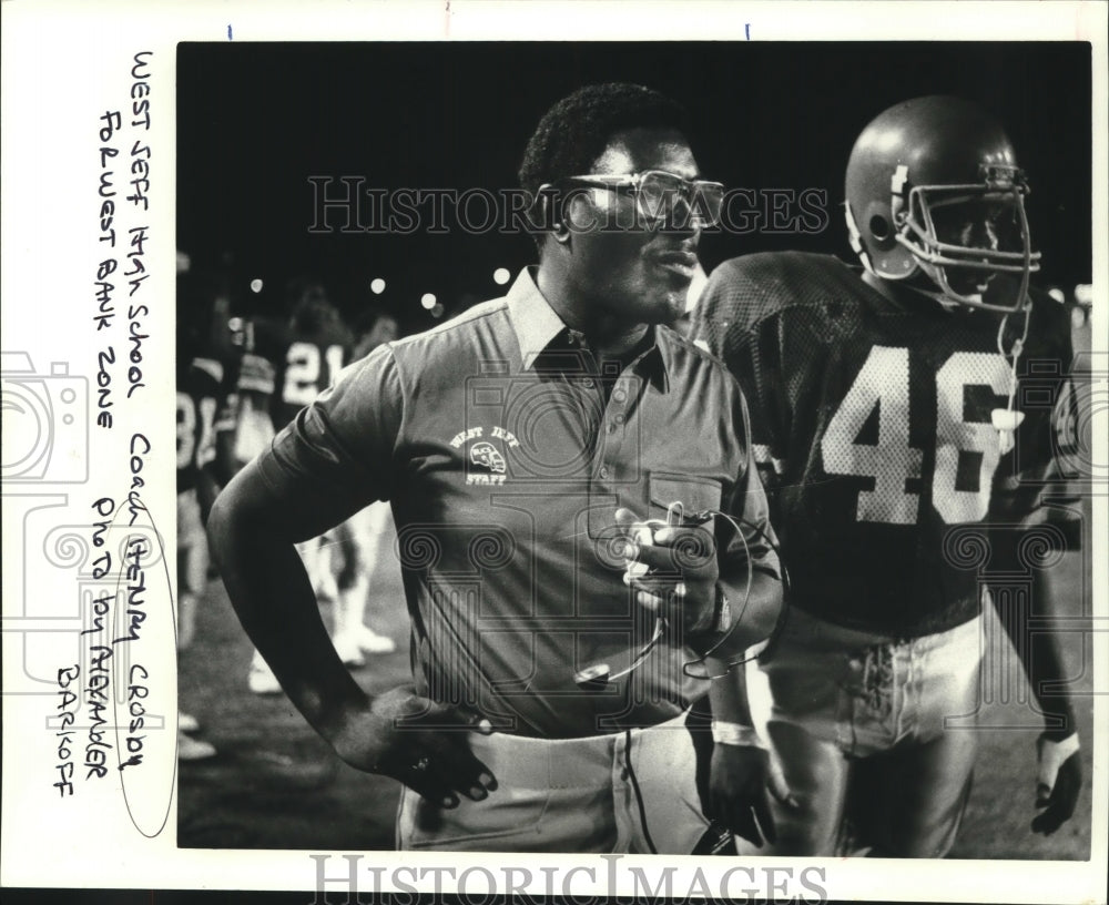 1989 Press Photo Henry Crosby, West Jefferson High School Head Football Coach - Historic Images