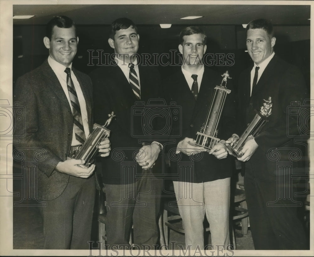1968 East Jefferson Football Award Winners with Trophies-Historic Images