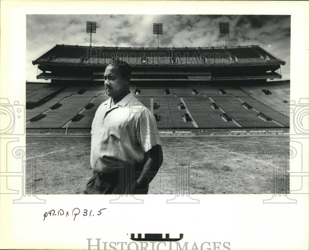 1980 Press Photo Former Louisiana State University Football Guard Ramsey Dardar- Historic Images