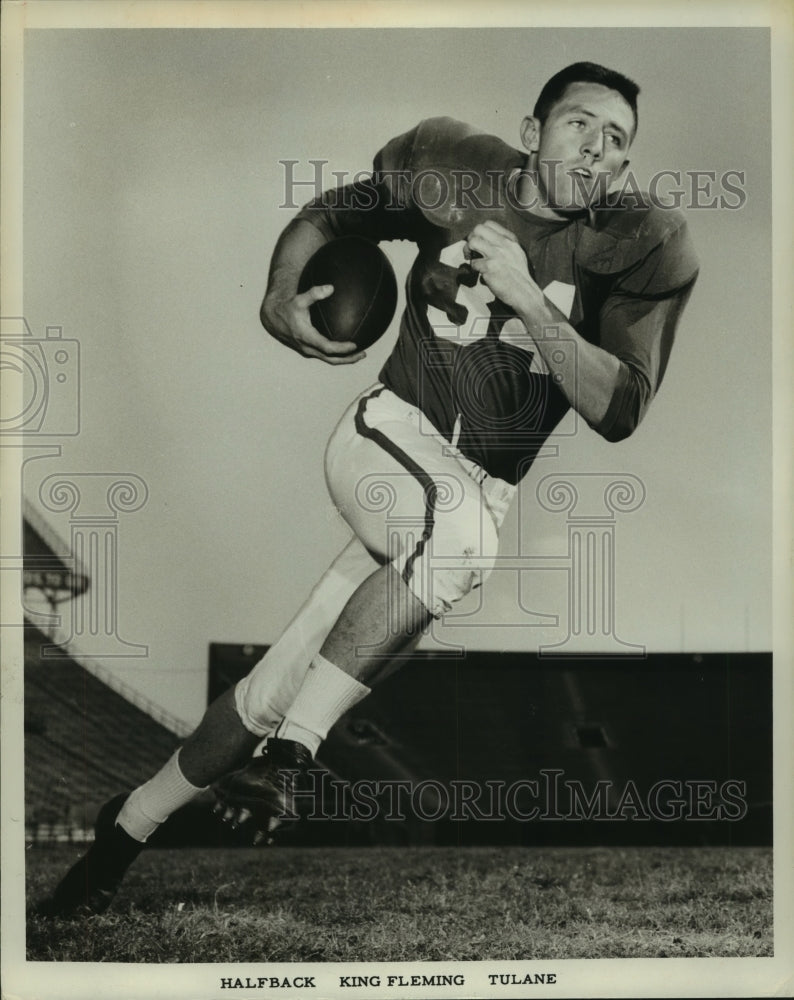 Press Photo King Fleming, Tulane University Football Halfback - nos10154 - Historic Images