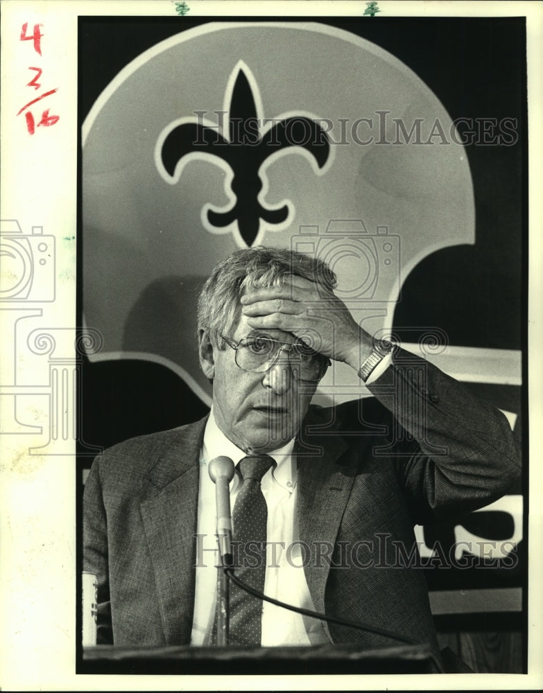 1987 Press Photo Jim Finks, New Orleans Saints Football General Manager - Historic Images