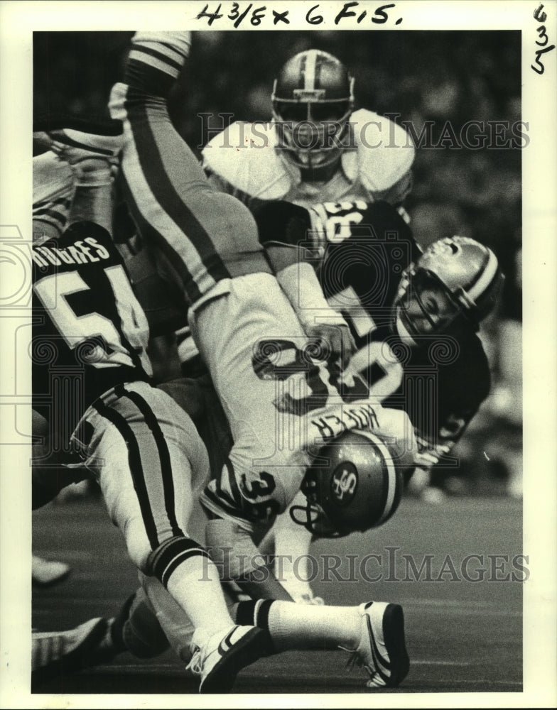 1979 Press Photo Joe Federspiel, Saints Football Player at San Francisco Game- Historic Images