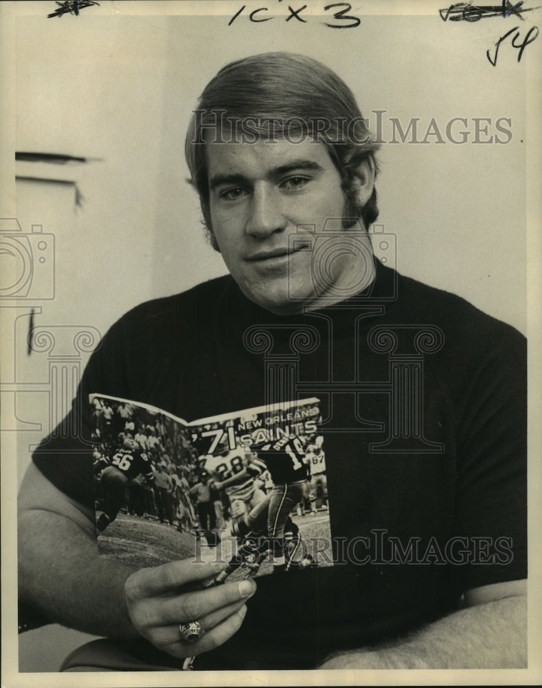 1972 Press Photo Joe Federspiel, New Orleans Saints Football Player - nos10355 - Historic Images