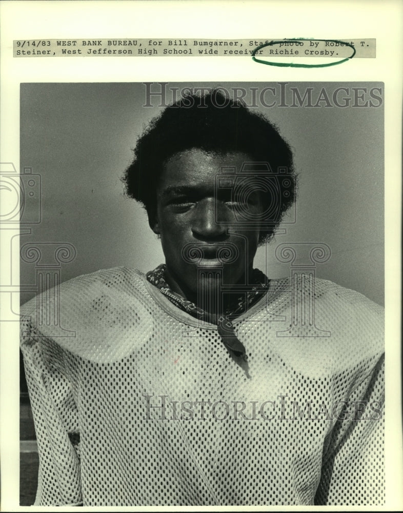 1983 Richie Crosby, West Jefferson High School Football Player - Historic Images