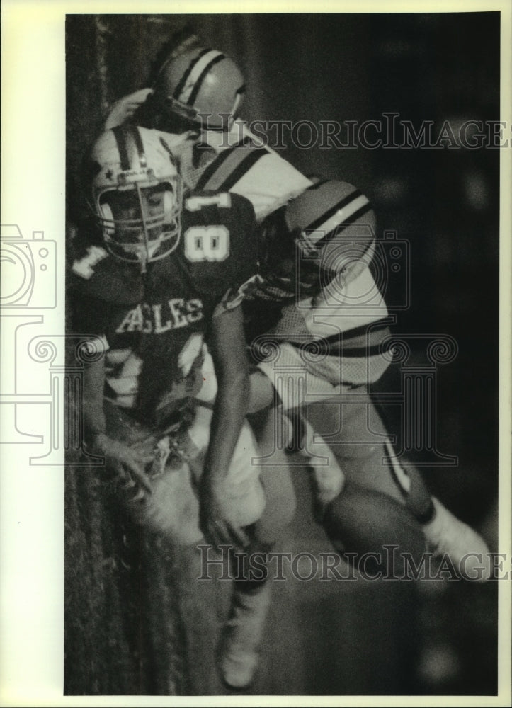 1988 Press Photo Johnny Fayard, Shaw Football Player at Central Lafourche Game - Historic Images