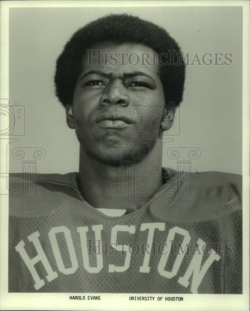 1975 Press Photo Harold Evans, University of Houston Football Player - nos10697 - Historic Images