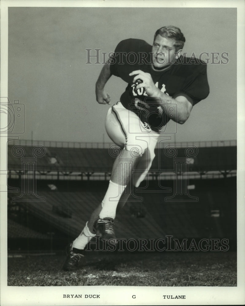 1970 Press Photo Bryan Duck, Tulane Football Player - nos10765 - Historic Images