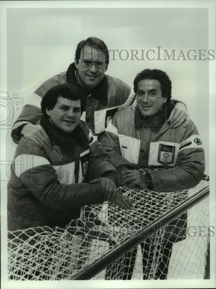 1984 Press Photo Ken Dryden, Hall of Fame Hockey Player at Olympic Host - Historic Images