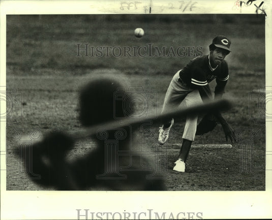 1980 Press Photo Martin Foley, Clark Baseball Pitcher at Kennedy Game - Historic Images
