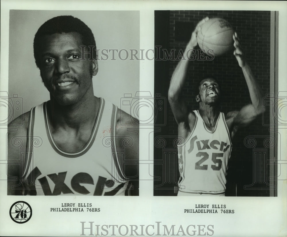 1975 Press Photo Leroy Ellis, Philadelphia 76ers Basketball Player - nos11069- Historic Images