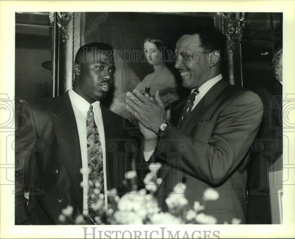 1993 Press Photo Marshall Falk and Senator Marc Morial at Event - nos11075 - Historic Images