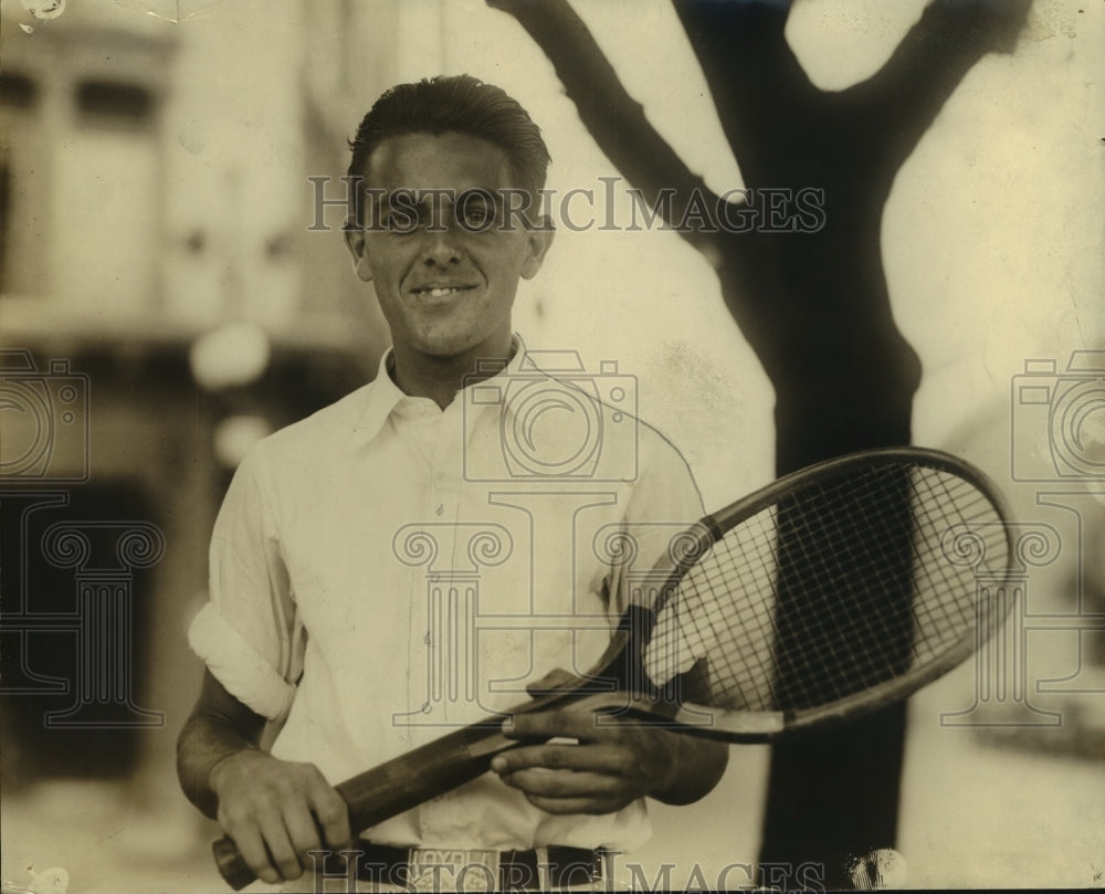 1945 Press Photo R. G. Drown, Junior Tournament Tennis Champion from Loyola- Historic Images