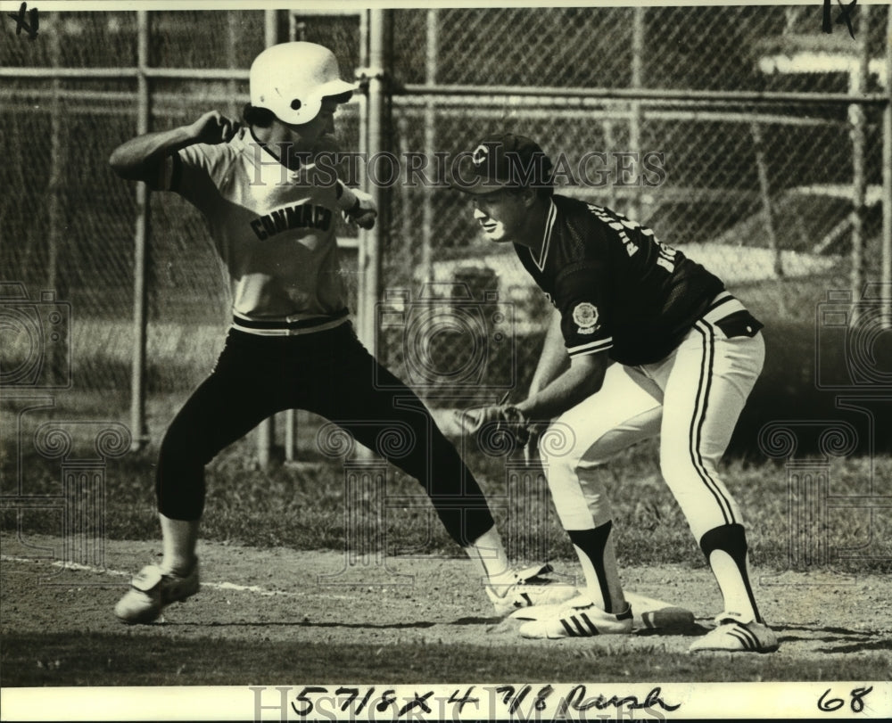 1981 Press Photo Robert Ford, Chalmette Baseball First Base Player at Game - Historic Images