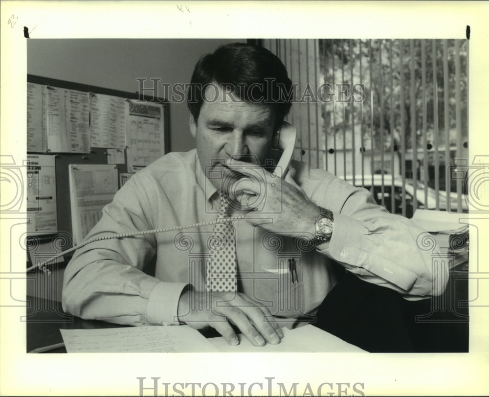 1989 Al Ecuyer, Former Professional Football Player at his Office - Historic Images