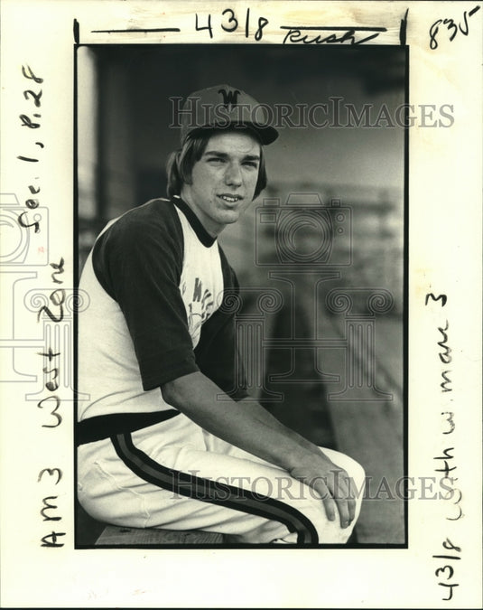 1980 Press Photo Baseball player for Tulane, Marc Desjardins. - nos11638 - Historic Images