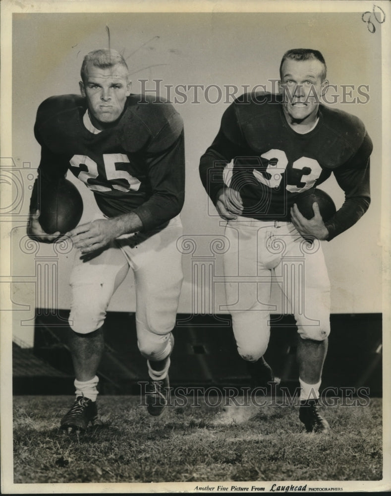 Bob Cornett &amp; Percy Colon- Half Backs of Tulane University Football - Historic Images