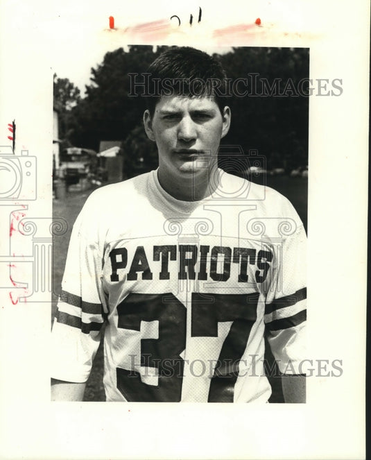 1987 Press Photo Norman Drake of Patriots Football - nos11748 - Historic Images