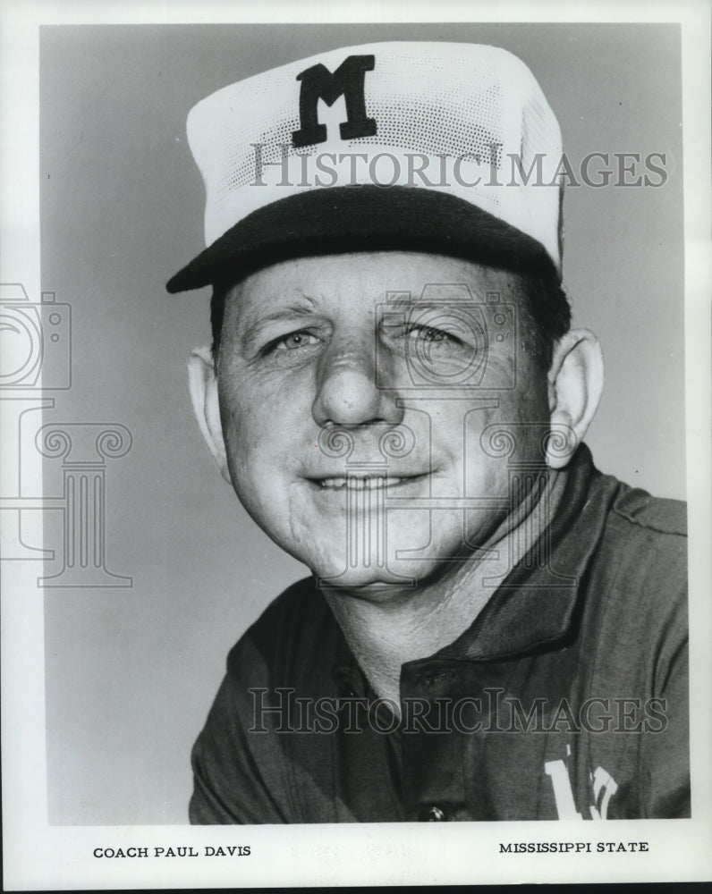 1967 Press Photo Coach Paul Davis of Mississippi State - nos11810- Historic Images