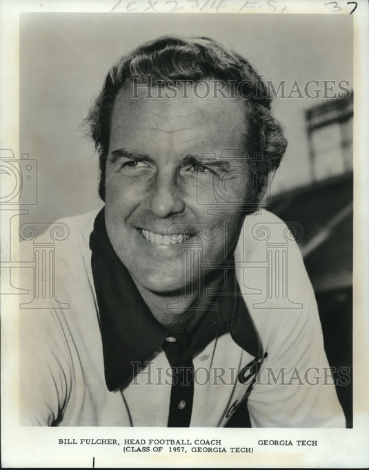 1972 Press Photo Bill Fulcher, Georgia Tech's head football - nos11821 - Historic Images