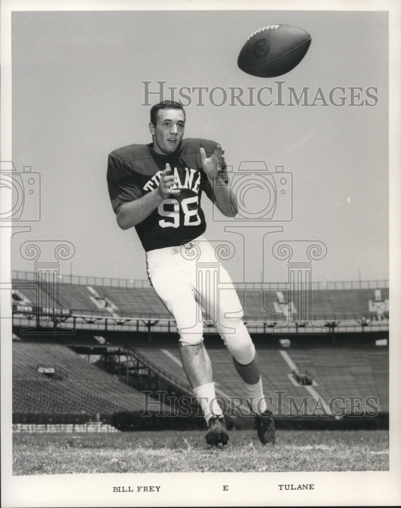 1967 Press Photo Tulane football player Bill Frey - nos12174 - Historic Images