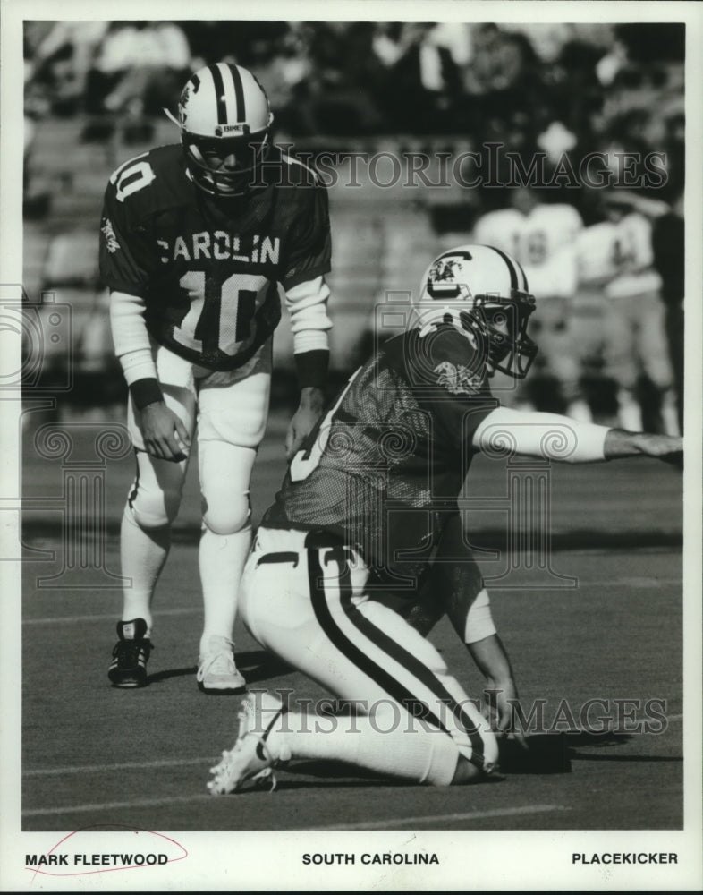 1985 Press Photo South Carolina college football kicker Mark Fleetwood - Historic Images