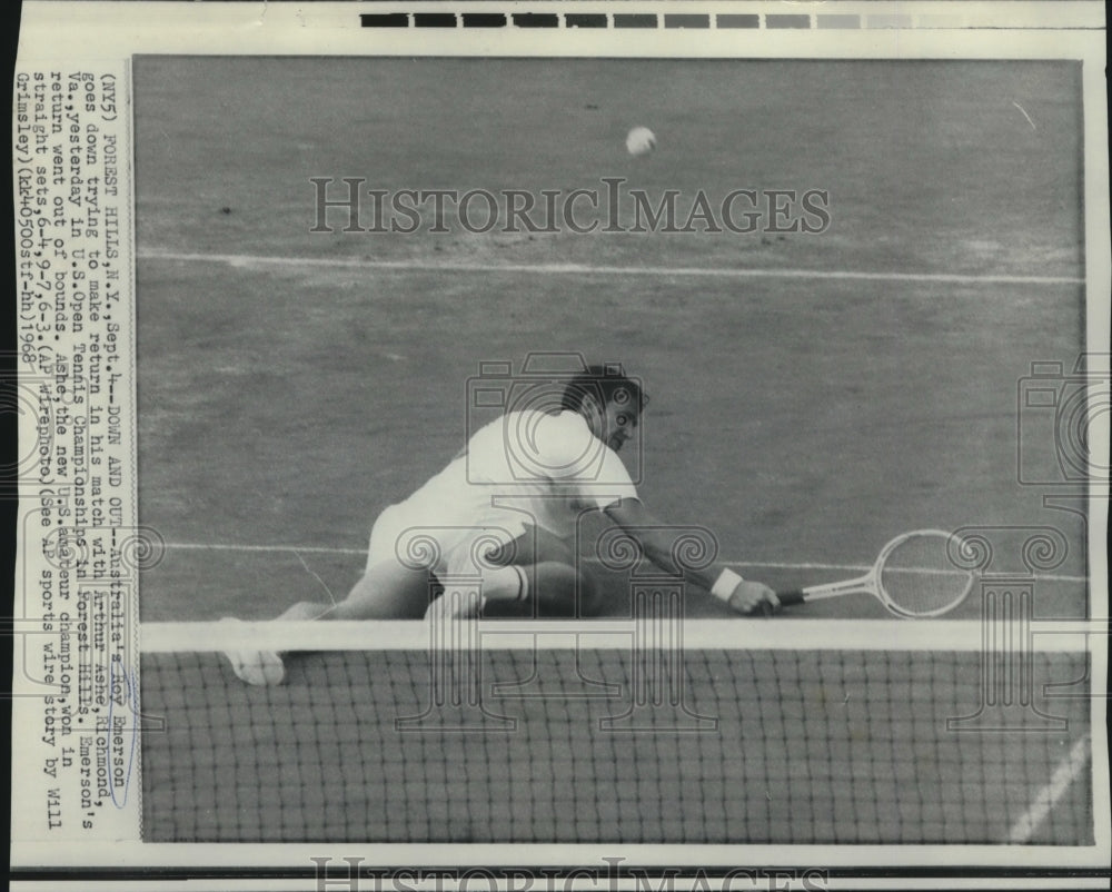 1968 Australian tennis player Roy Emerson at the U.S. Open - Historic Images