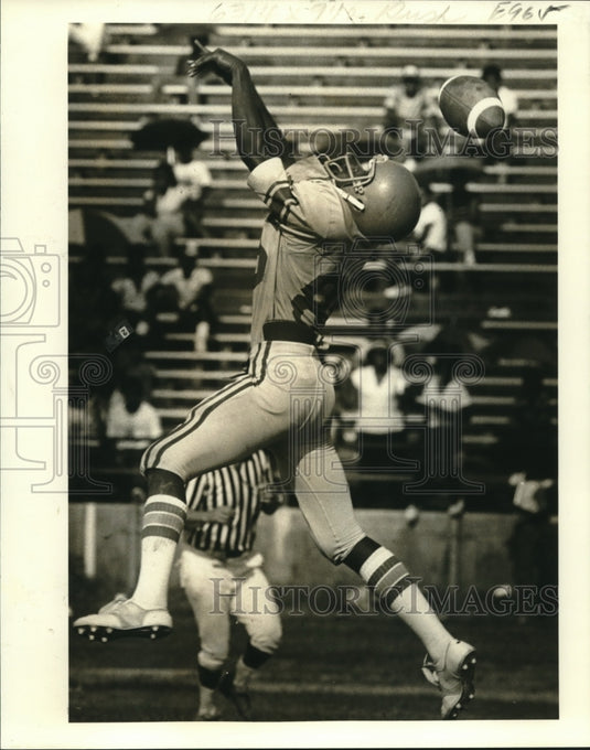 1980 Press Photo Clark High football player Hugh Boyd vs. McDonogh - nos12832 - Historic Images