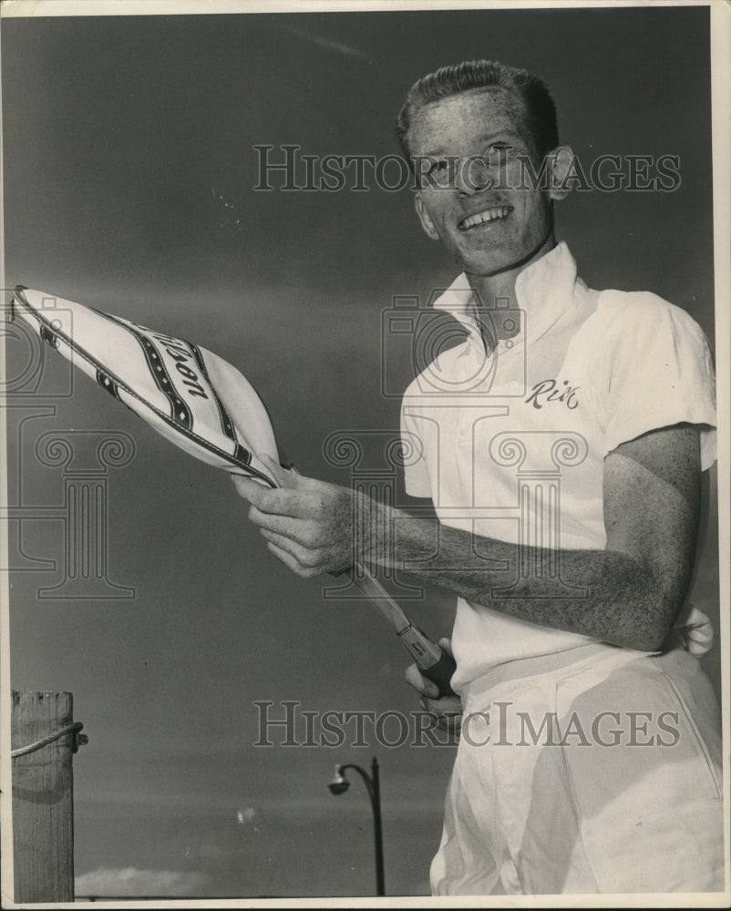 1959 Southwest Conference tennis champion Ronnie Fisher of Rice - Historic Images