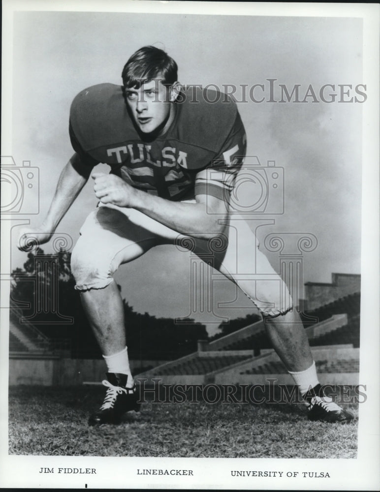 1968 University of Tulsa football linebacker Jim Fiddler - Historic Images