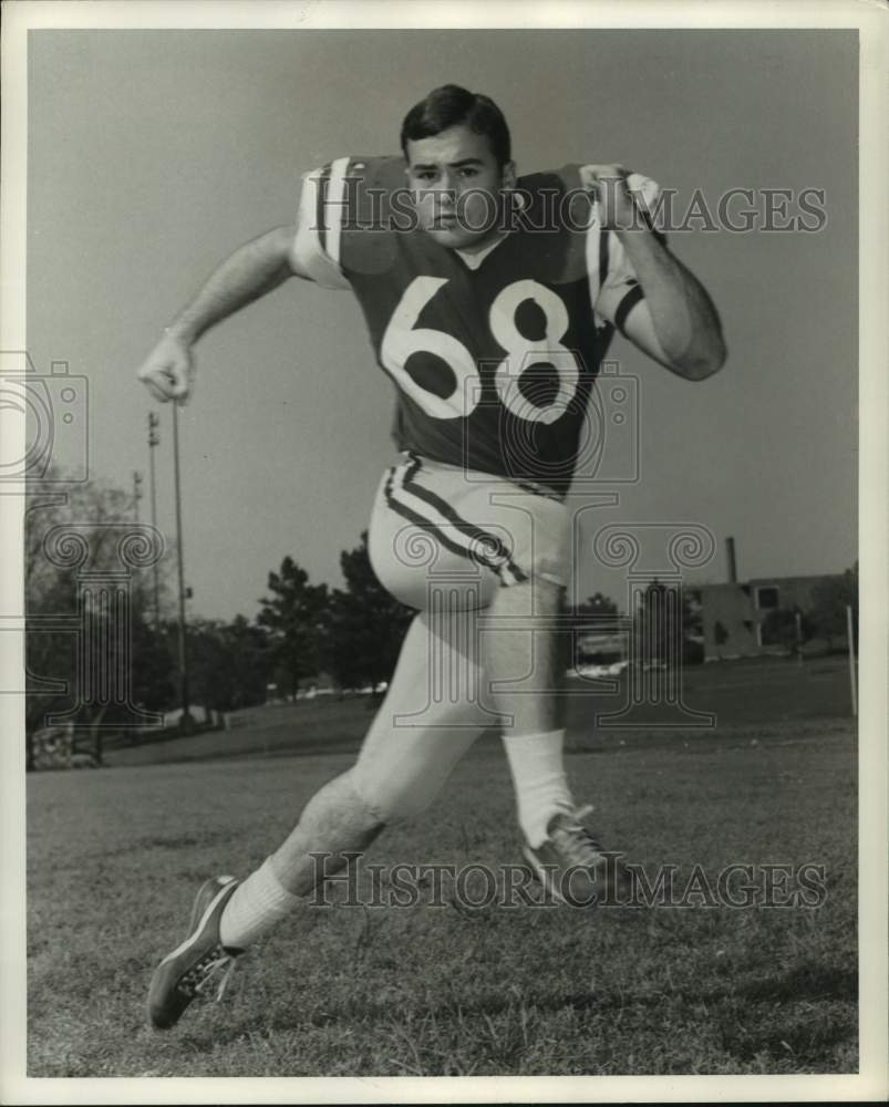 1969 Northwestern State college football player Larry Gaudet-Historic Images