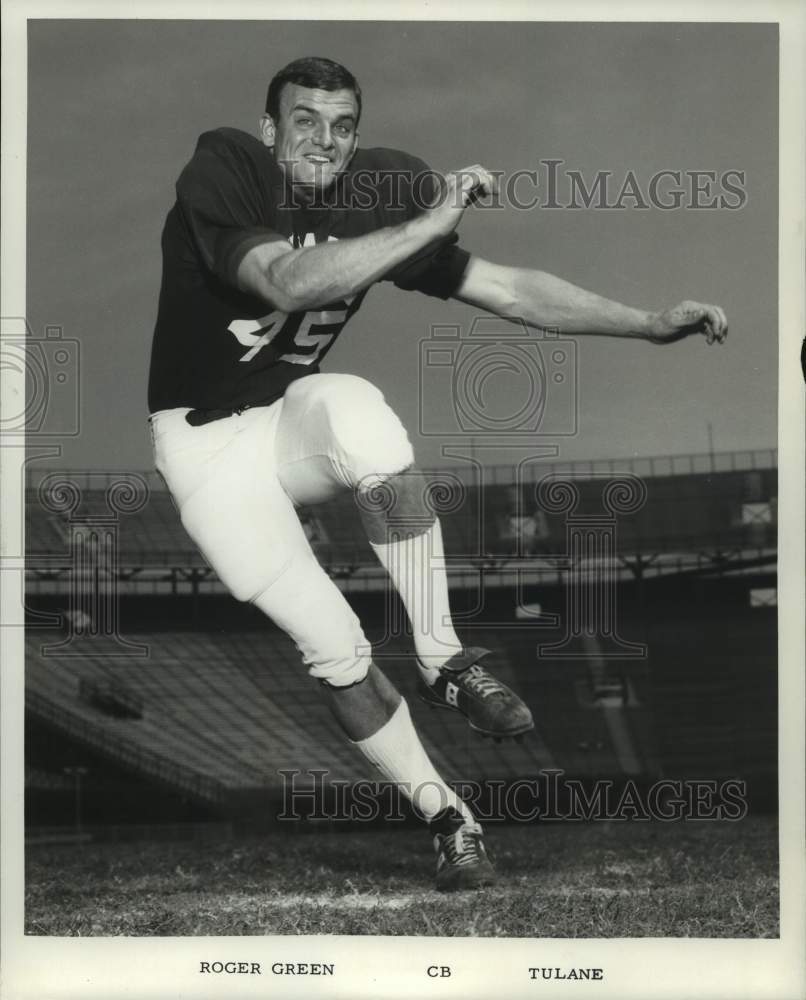 1968 Press Photo Tulane college football player Roger Green - nos13058 - Historic Images