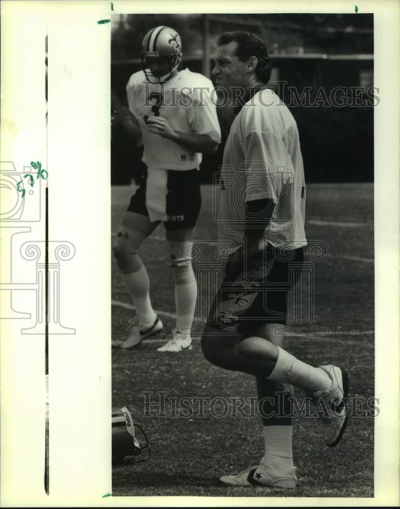 1989 Press Photo Injured New Orleans Saints football player John Fourcade - Historic Images