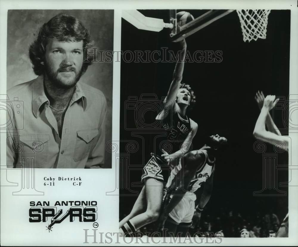 1977 Press Photo San Antonio Spurs basketball player Coby Dietrick - nos13901 - Historic Images