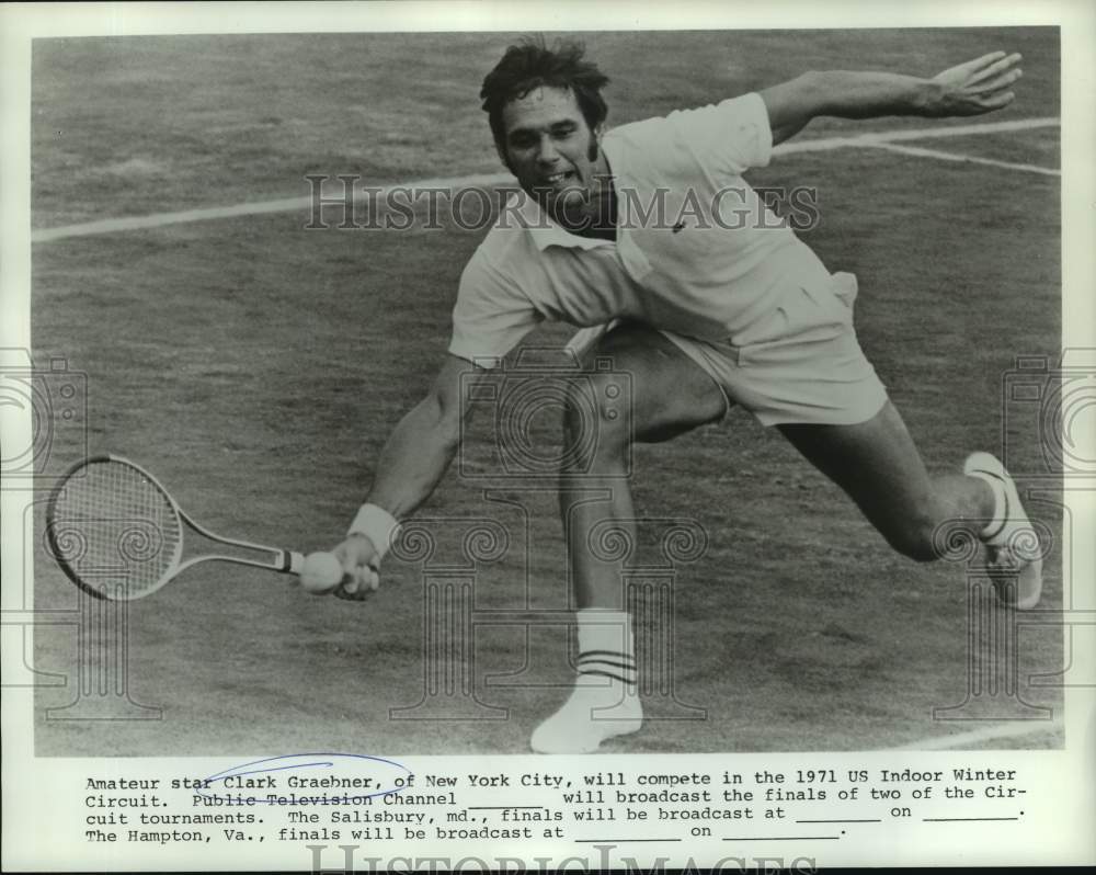 1971 Press Photo Tennis player Clark Graebner of New York City - nos14342 - Historic Images