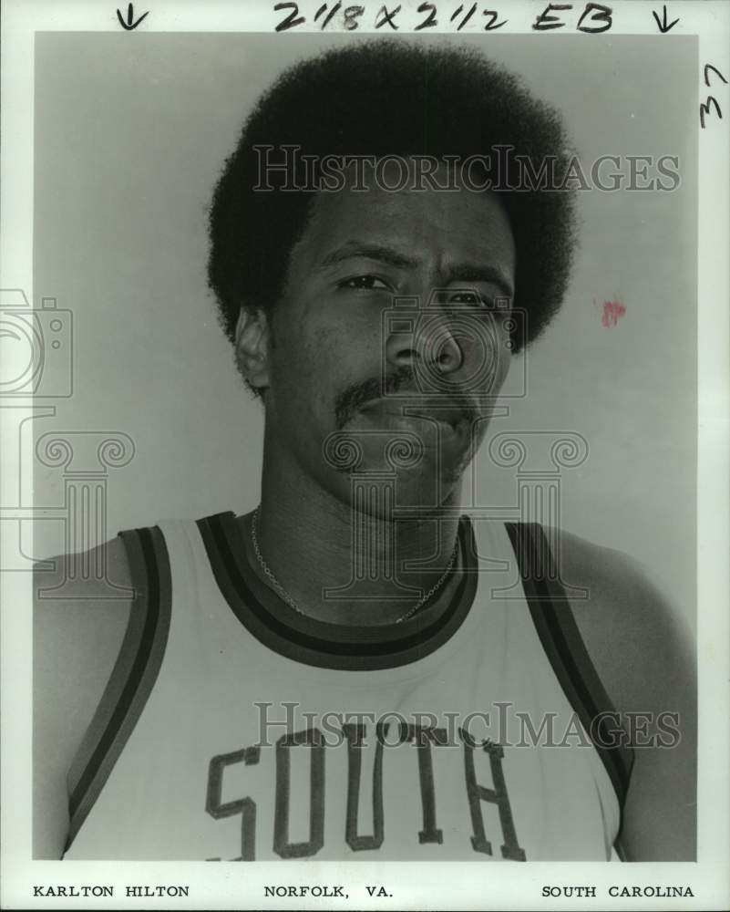 Press Photo South Carolina college basketball player Karlton Helton - nos14451- Historic Images