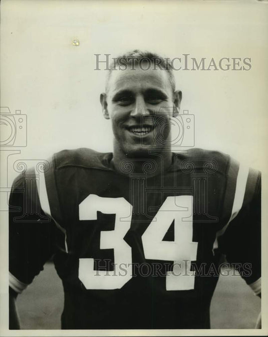 1967 Press Photo Southeastern Louisiana football player Jim Hanley - nos14528 - Historic Images