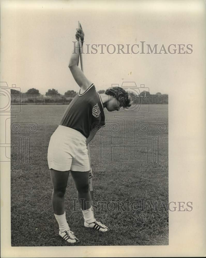 1967 Press Photo Javelin thrower Lurline Hamilton - nos14809- Historic Images