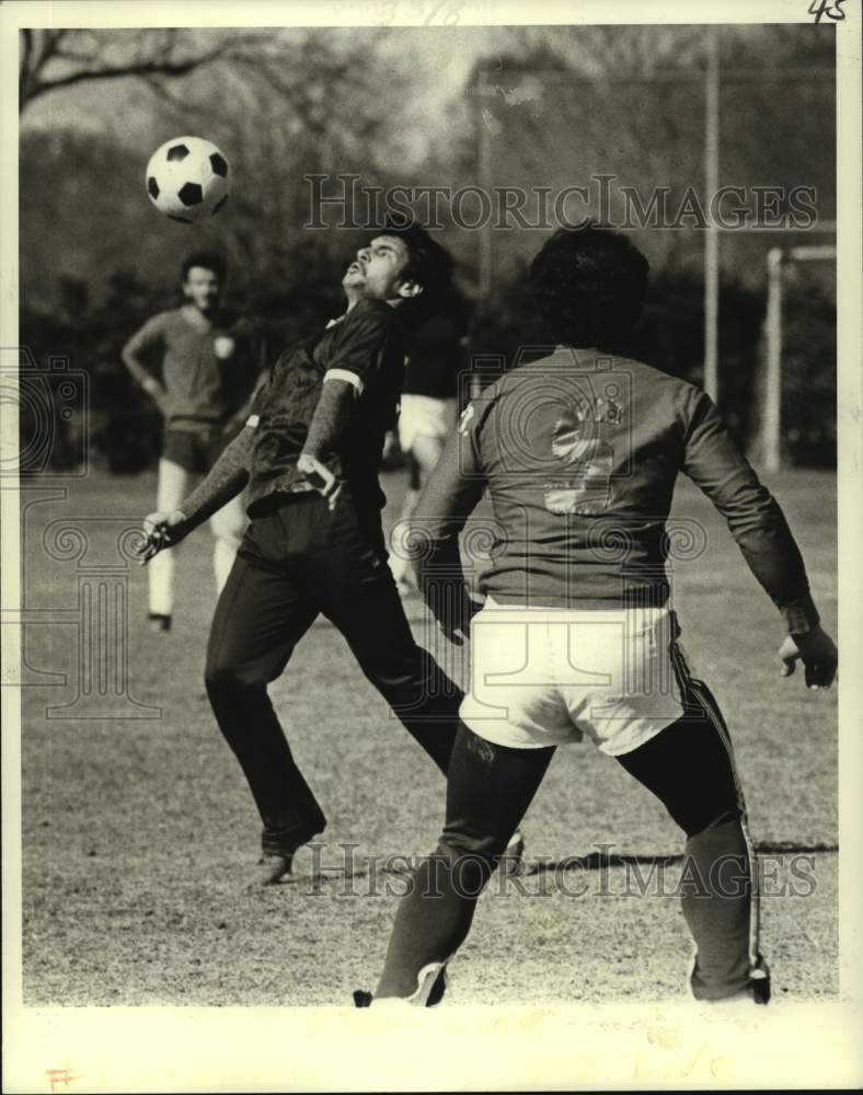 1980 Press Photo Soccer players in Pan American Stadium in City Park - nos15038 - Historic Images