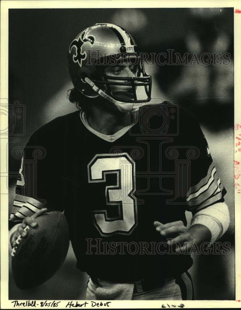 1985 Press Photo New Orleans Saints football player Bobby Hebert - nos15209 - Historic Images