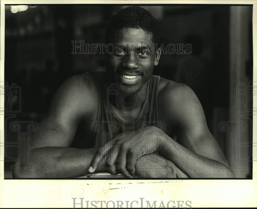 1984 Press Photo Basketball player Marcus Hamilton - nos15566- Historic Images