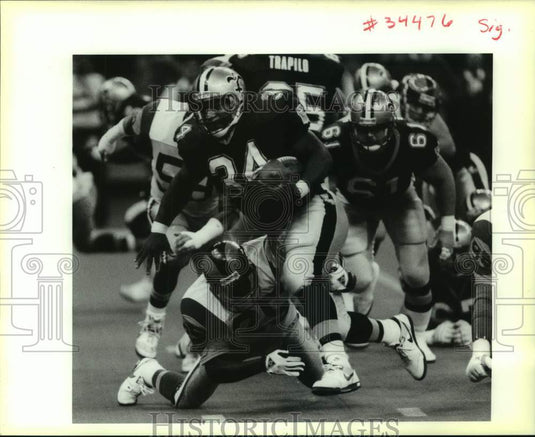1990 Press Photo New Orleans Craig Heyward on the Run - nos15603- Historic Images