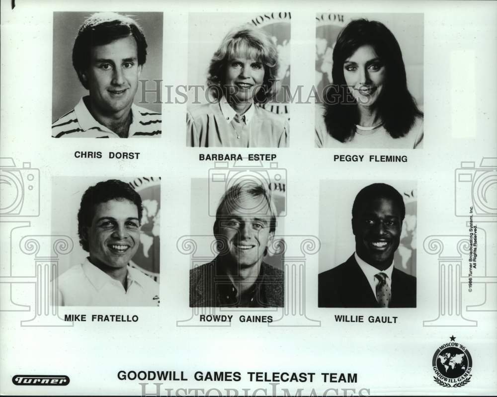 1988 Press Photo Goodwill Games Telecast Team - nos15626- Historic Images