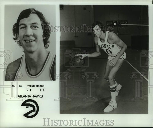 1978 Press Photo Atlanta Hawks Steve Hawes - Historic Images